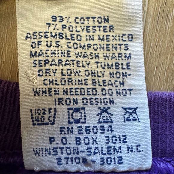 Vintage Y2K Champion New York University Purple Crewneck Sweatshirt Size Large - Picture 4 of 6